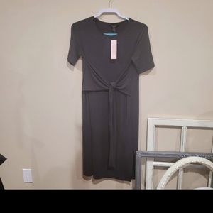 Banana Republic Sandwash SZ‎ XS Petite Black Modal Blend tie front Dress NWT